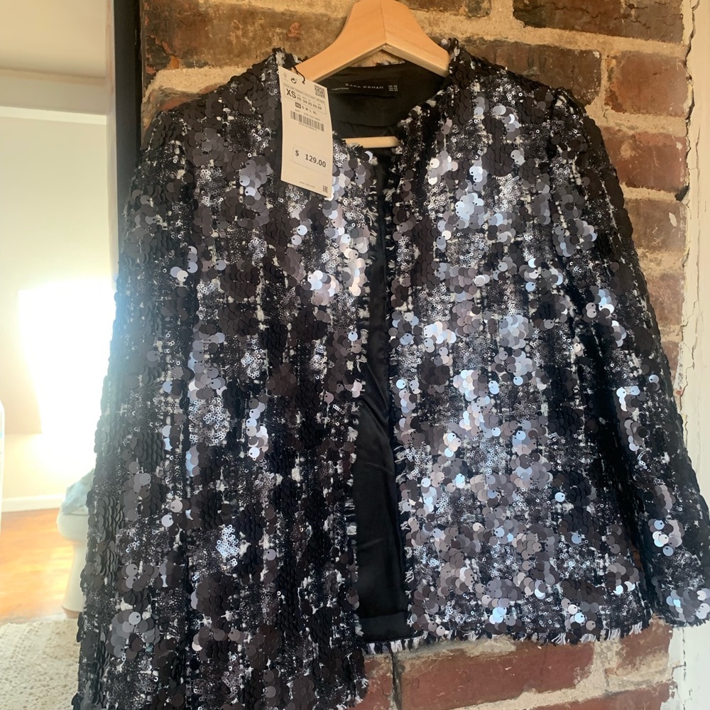 Zara NWT sequin jacket -superb for the holidays